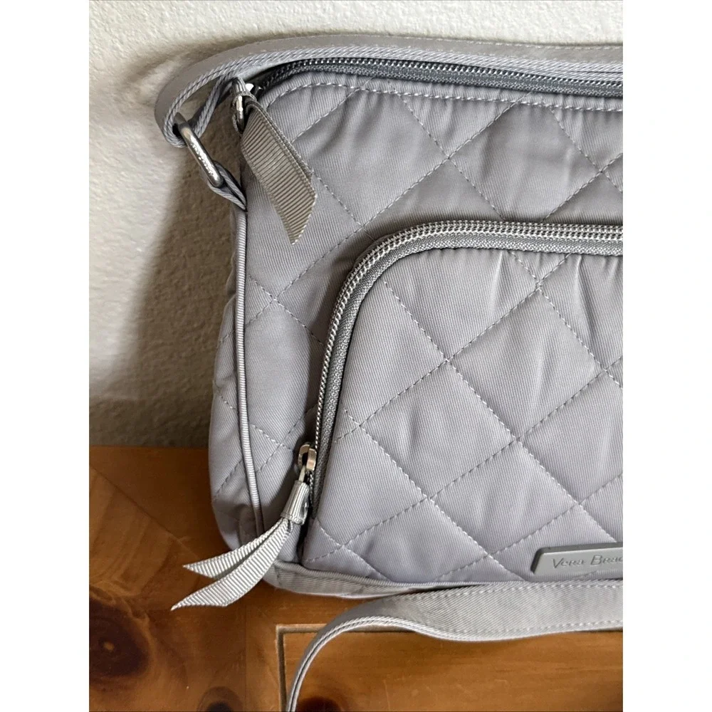 Vera Bradley Gray Quilted Crossbody Bag - NWOT